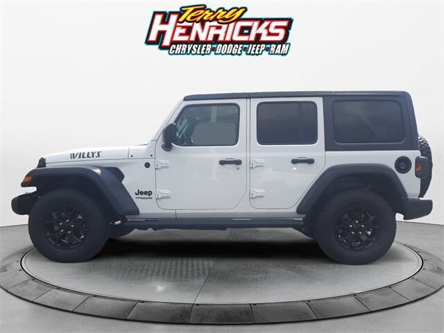 Used 2021 Jeep Wrangler Unlimited Willys with VIN 1C4HJXDN8MW597156 for sale in Archbold, OH