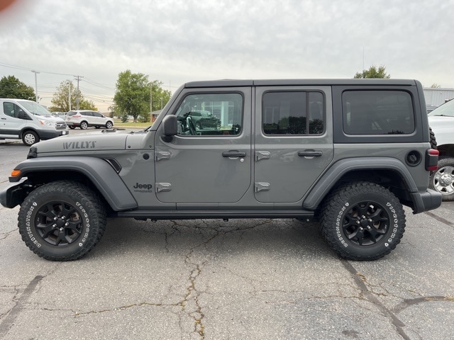 Used 2021 Jeep Wrangler Unlimited Willys with VIN 1C4HJXDN8MW510226 for sale in Archbold, OH