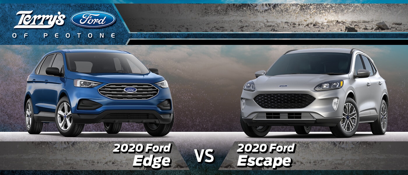 2020 Ford Escape vs Edge in Peotone, IL