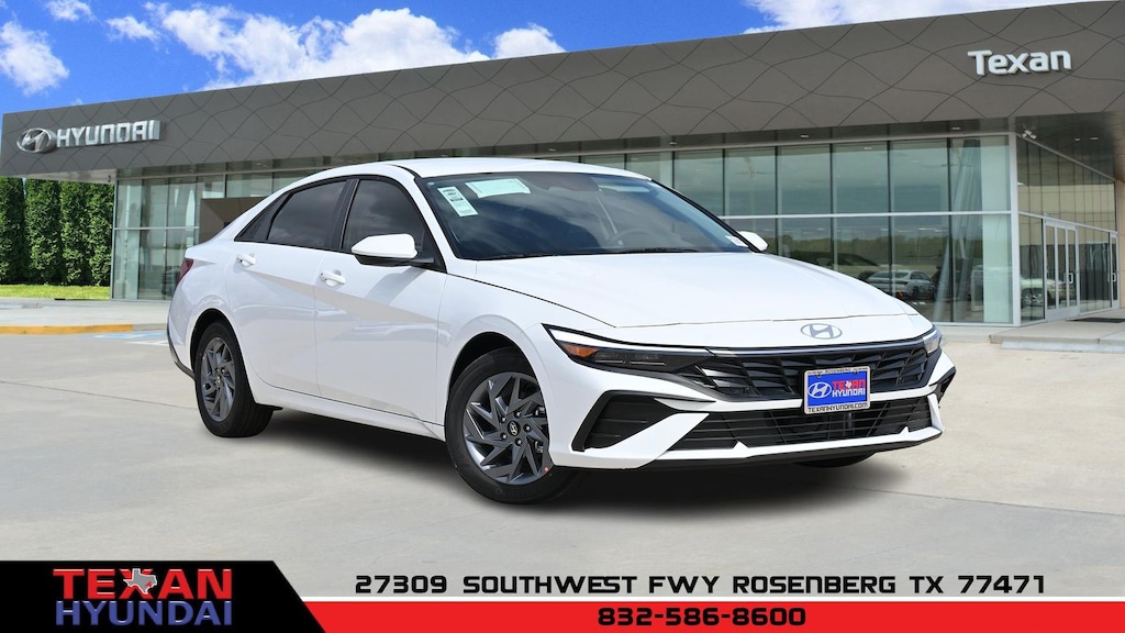 New 2026 Hyundai Elantra Hybrid Blue Sedan