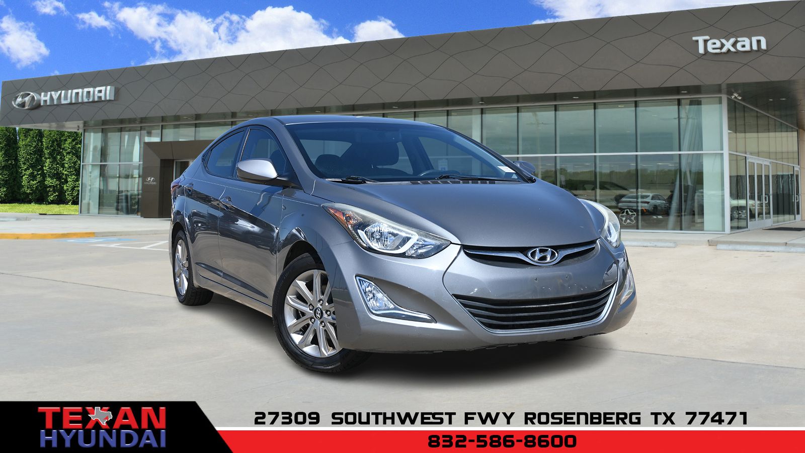 Used 2014 Hyundai Elantra SE with VIN 5NPDH4AE6EH478302 for sale in Rosenberg, TX