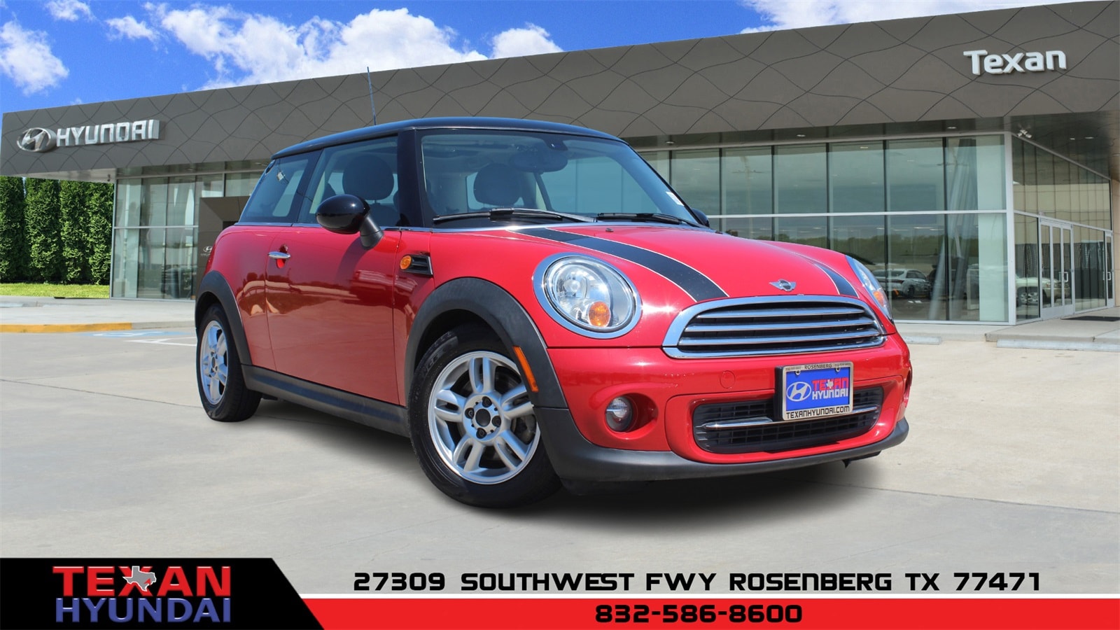 Used 2013 MINI Cooper Base with VIN WMWSU3C54DT684185 for sale in Rosenberg, TX