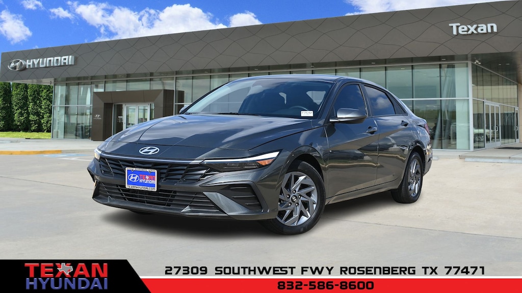 Certified 2025 Hyundai Elantra Hybrid Blue Sedan