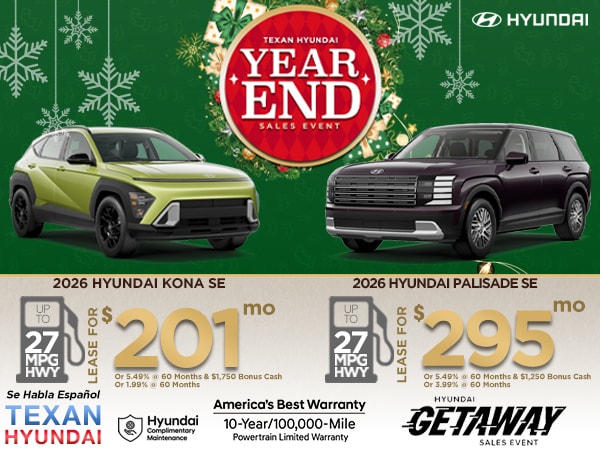 New Kona Specials & Lease Deals Specials in Houston TX | Texan Hyundai