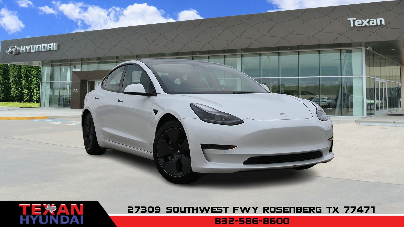 Used 2022 Tesla Model 3 Base with VIN 5YJ3E1EA9NF325549 for sale in Rosenberg, TX