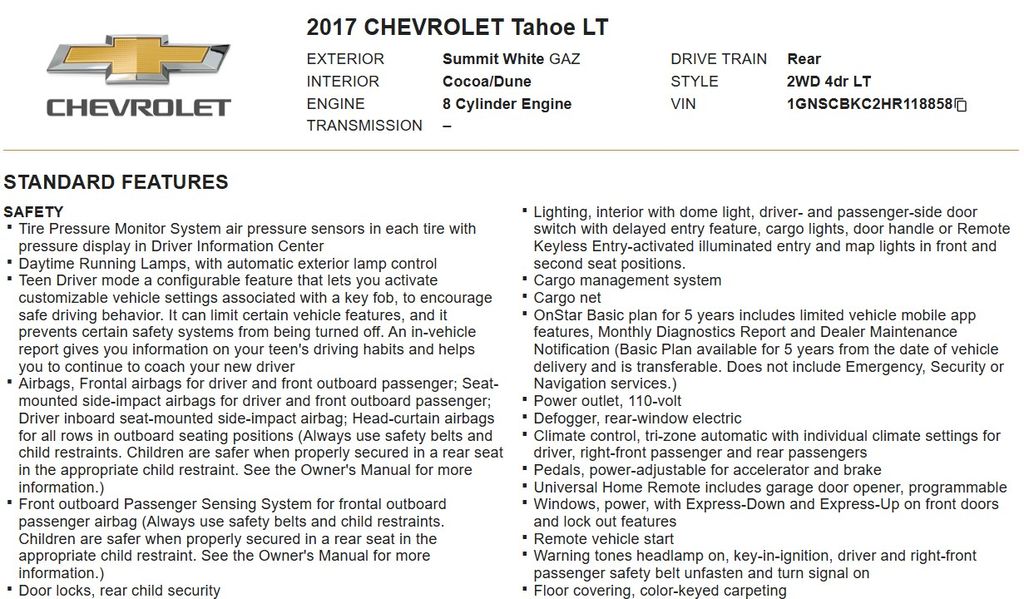 2017 Chevrolet Tahoe LT - Photo 17