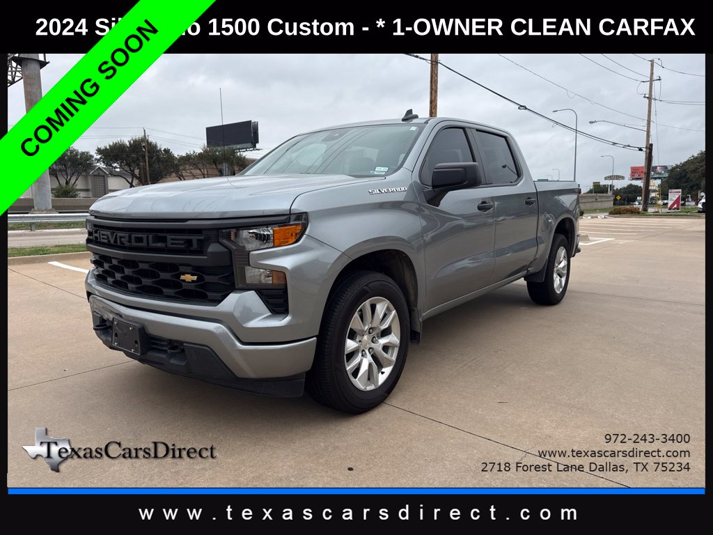 2024 Chevrolet Silverado 1500 Custom 2.7L Turbo Crew CAB/1-Owner Clean Carfax - photo 1
