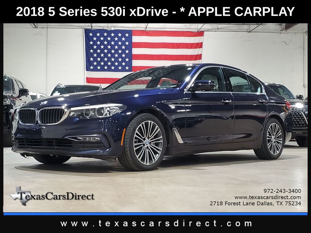 2018 BMW 5 Series 530i xDrive AWD/APPLE/HUD/BLIND SPOT/HTD-COLD SEAT Sedan