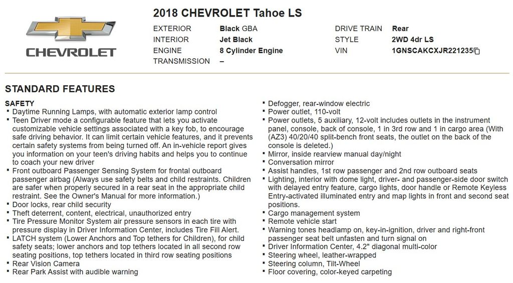 2018 Chevrolet Tahoe LS - Photo 17