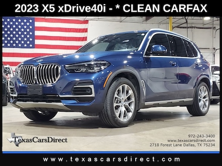 2023 BMW X5 xDrive40i AWD/CLEAN CARFAX/PREMIUM/HUD/APPLE SUV