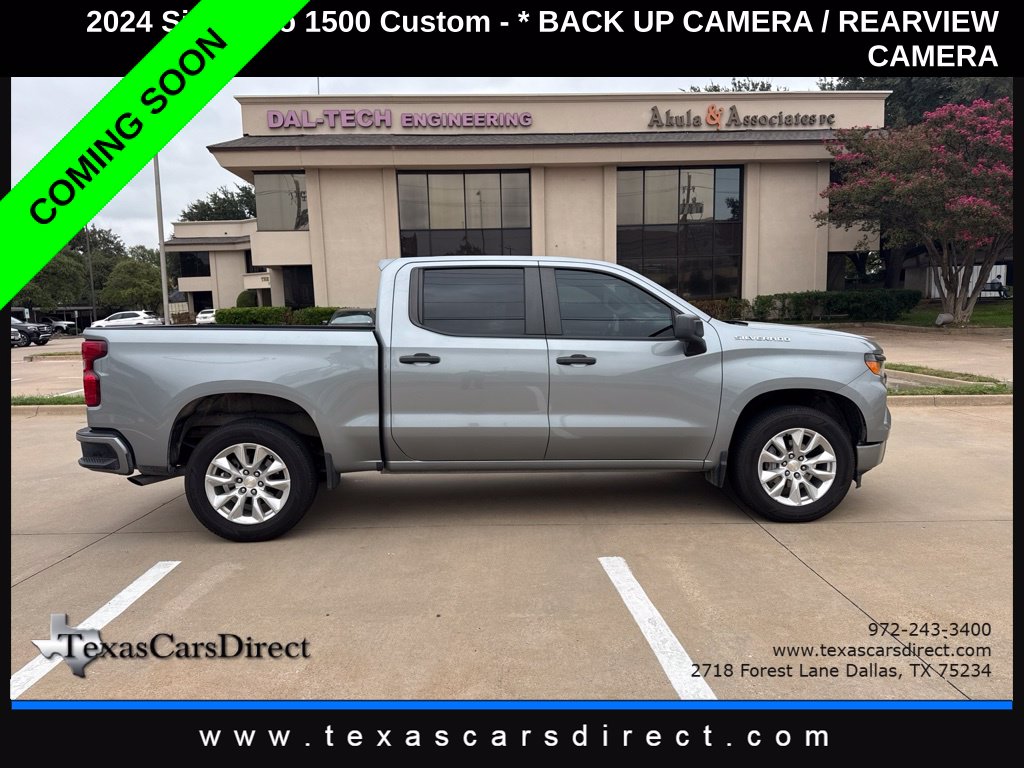 2024 Chevrolet Silverado 1500 Custom 2.7L Turbo Crew CAB/1-Owner Clean Carfax thumbnail 5