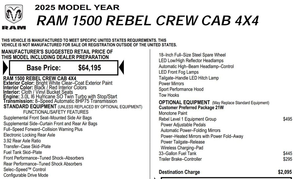 2025 RAM Ram 1500 Pickup Rebel - Photo 17