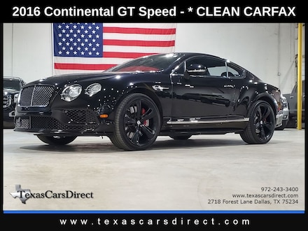 2016 Bentley Continental GT Speed AWD Coupe 6.0L W12/LOW Mile Clean Carfax Coupe