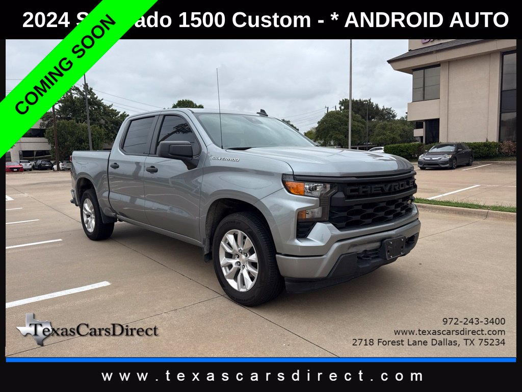2024 Chevrolet Silverado 1500 Custom 2.7L Turbo Crew CAB/1-Owner Clean Carfax thumbnail 3