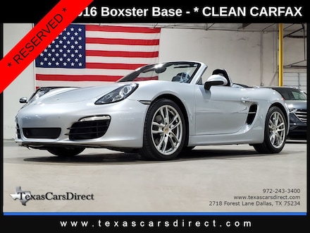 2016 Porsche Boxster Base LOW Mile Clean Carfax/PDK/Park Assist/HTD Lth Cabriolet