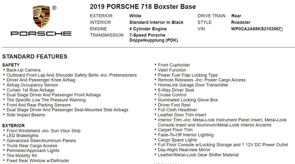 2019 Porsche 718 Base - Photo 16