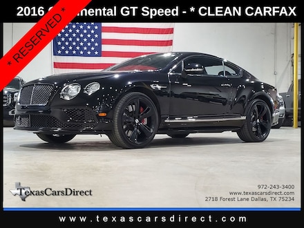 2016 Bentley Continental GT Speed AWD Coupe 6.0L W12/LOW Mile Clean Carfax Coupe