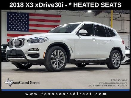 2018 BMW X3 xDrive30i CLEAN CARFAX/HTD LEATHER/NAV/PANO-$8K OP SUV