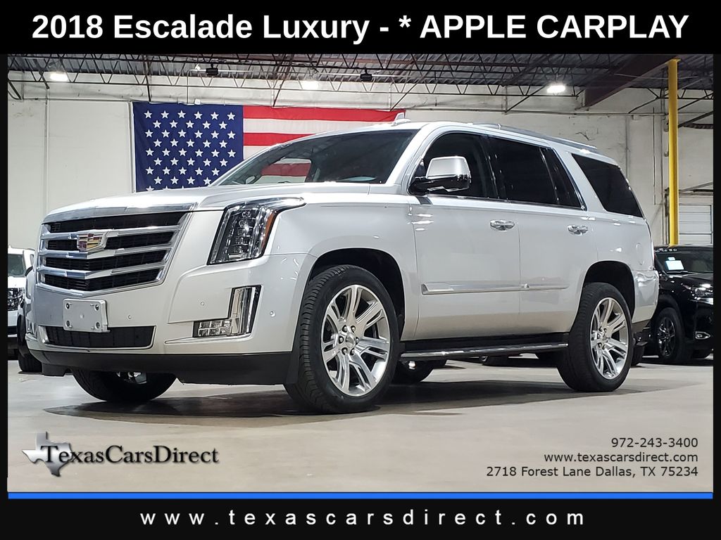 2018 CADILLAC Escalade Luxury Apple/HUD/DVD-TV/Blind Spot/HTD-Cold Seats SUV