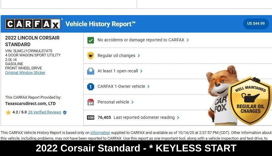 2022 Lincoln Corsair Base - Photo 9