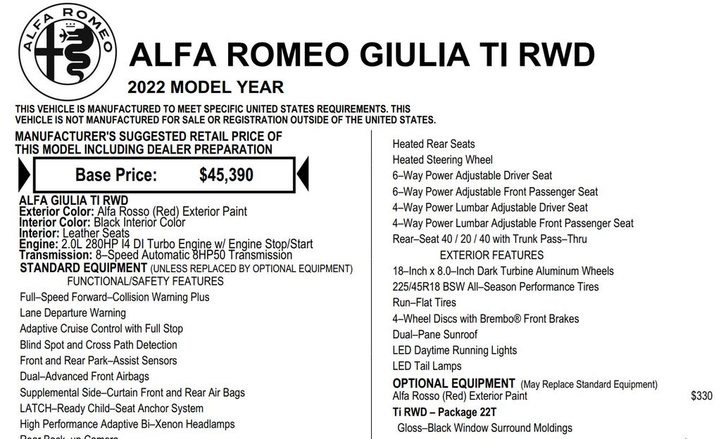 2022 Alfa Romeo Giulia Ti - Photo 16