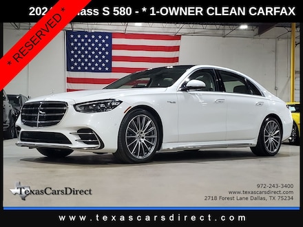 2024 Mercedes-Benz S-Class S 580 AWD/4WS/1-Owner Clean Carfax-$15K Options Sedan