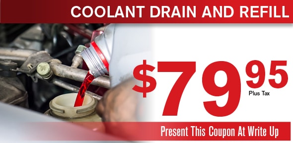 Coolant Drain & Refill Special, Dallas Area Automotive Service Coupon