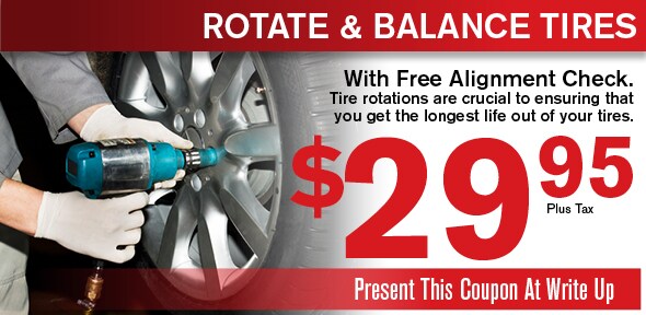Rotate-Balance Tires Special, Dallas Area Automotive Service Coupon