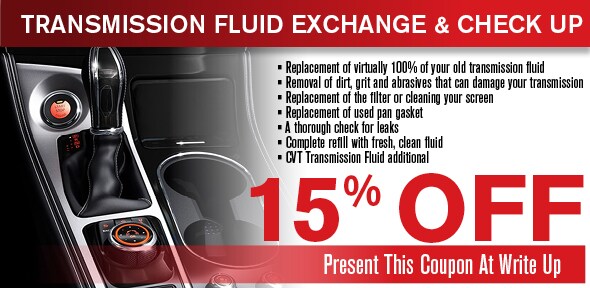 Transmission Fluid Exchange Special, Dallas Area Automotive Service Coupon