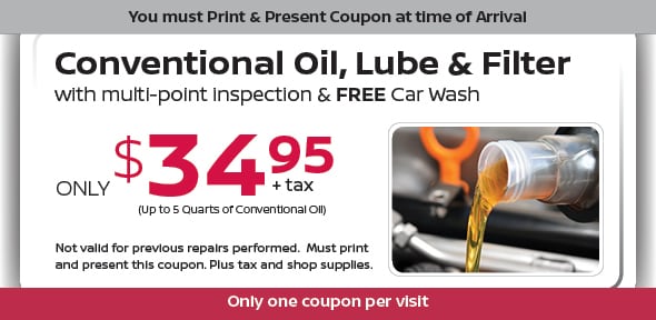 Nissan Oil Change Service | Oil Change Coupon