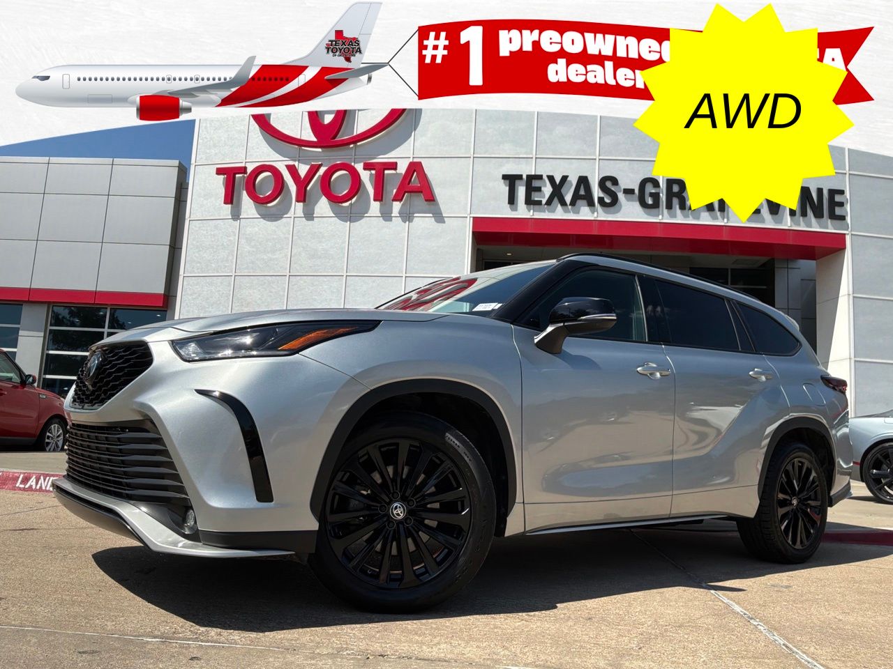 Celestial Silver Metallic 2025 Toyota Highlander SUV / Crossover All-Wheel Drive 8-Speed Automatic