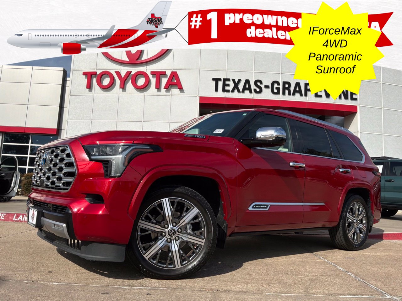 Supersonic Red 2023 Toyota Sequoia SUV / Crossover Four-Wheel Drive Automatic