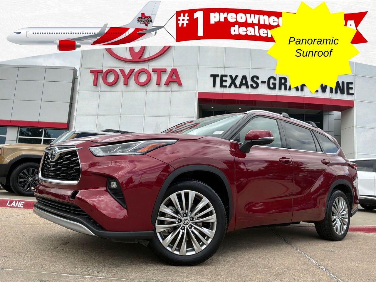 Red (Ruby Flare Pearl) 2023 Toyota Highlander SUV / Crossover Front-Wheel Drive 8-Speed Automatic