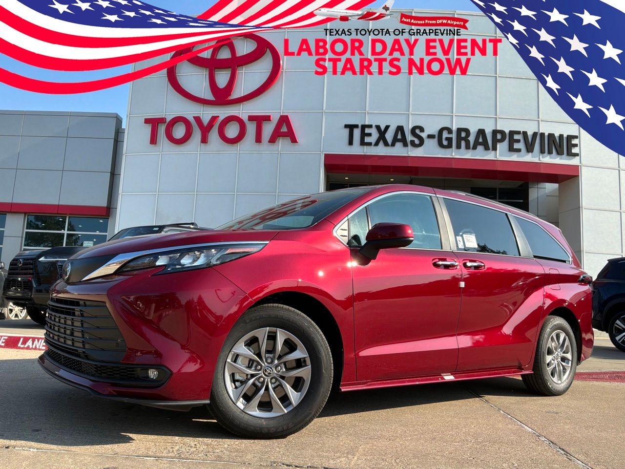 Red (RUBY FLARE) 2026 Toyota Sienna Minivan Front-Wheel Drive 