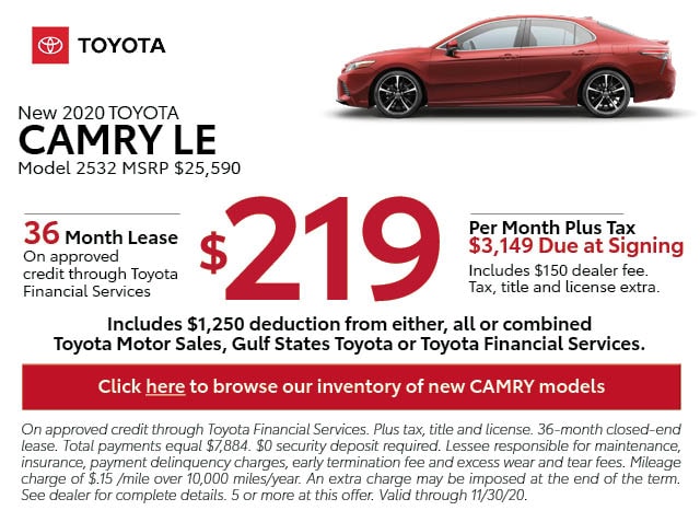 Toyota Lease Specials | Lease a Toyota near Dallas | Arlington TX