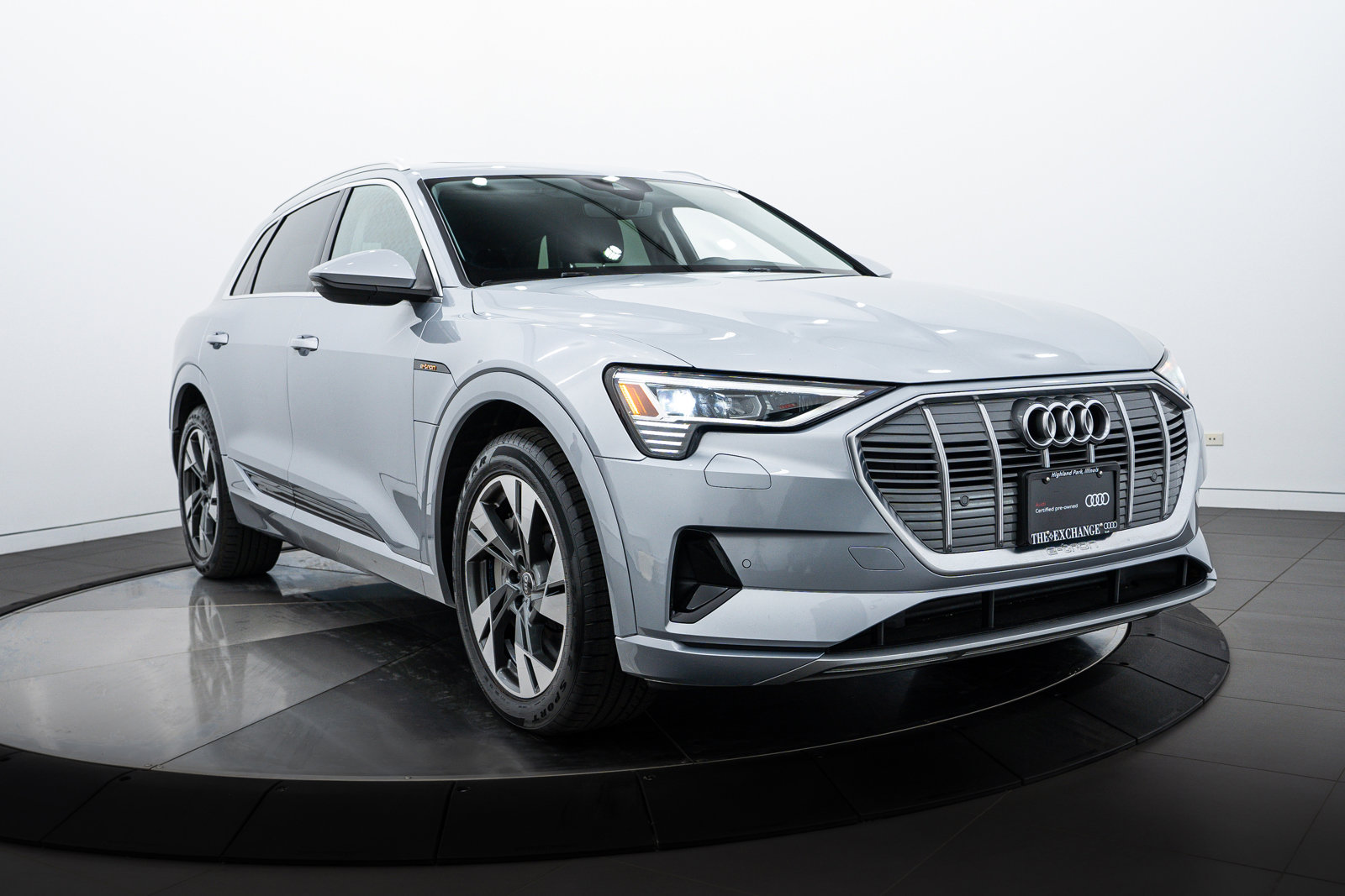 Used 2021 Audi e-tron Premium with VIN WA1AAAGE8MB011096 for sale in Highland Park, IL