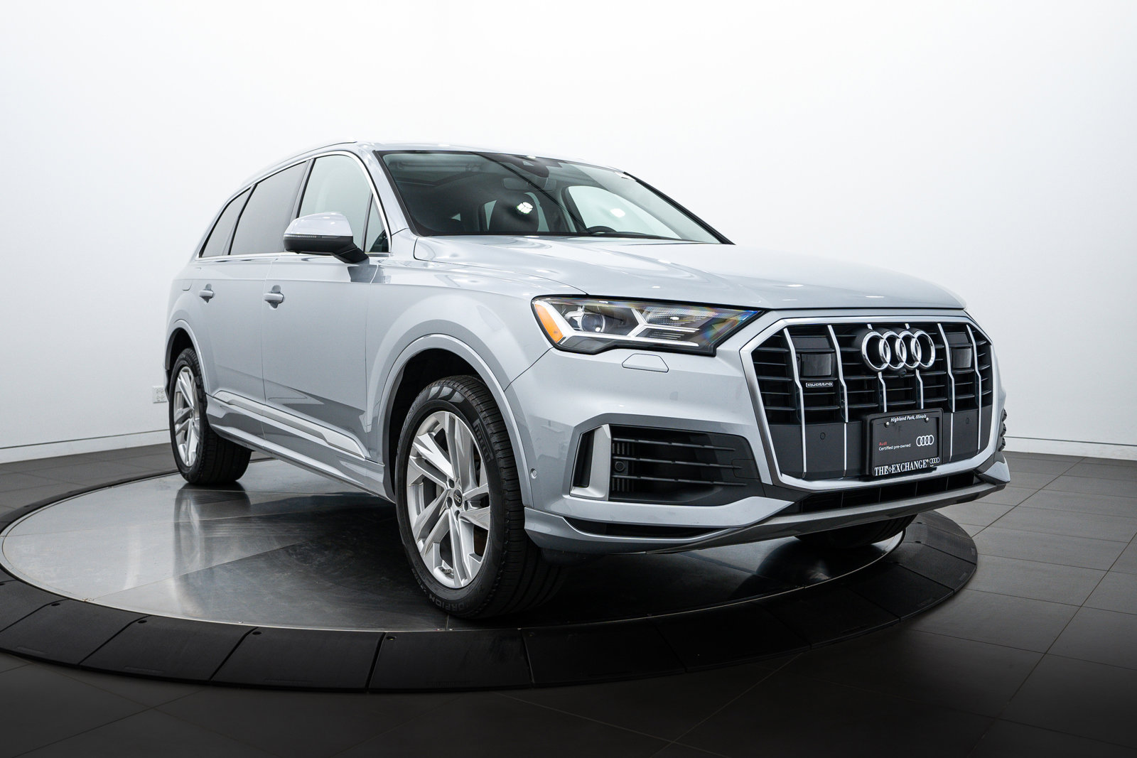 Certified 2022 Audi Q7 Premium Plus with VIN WA1LXBF71ND022589 for sale in Highland Park, IL