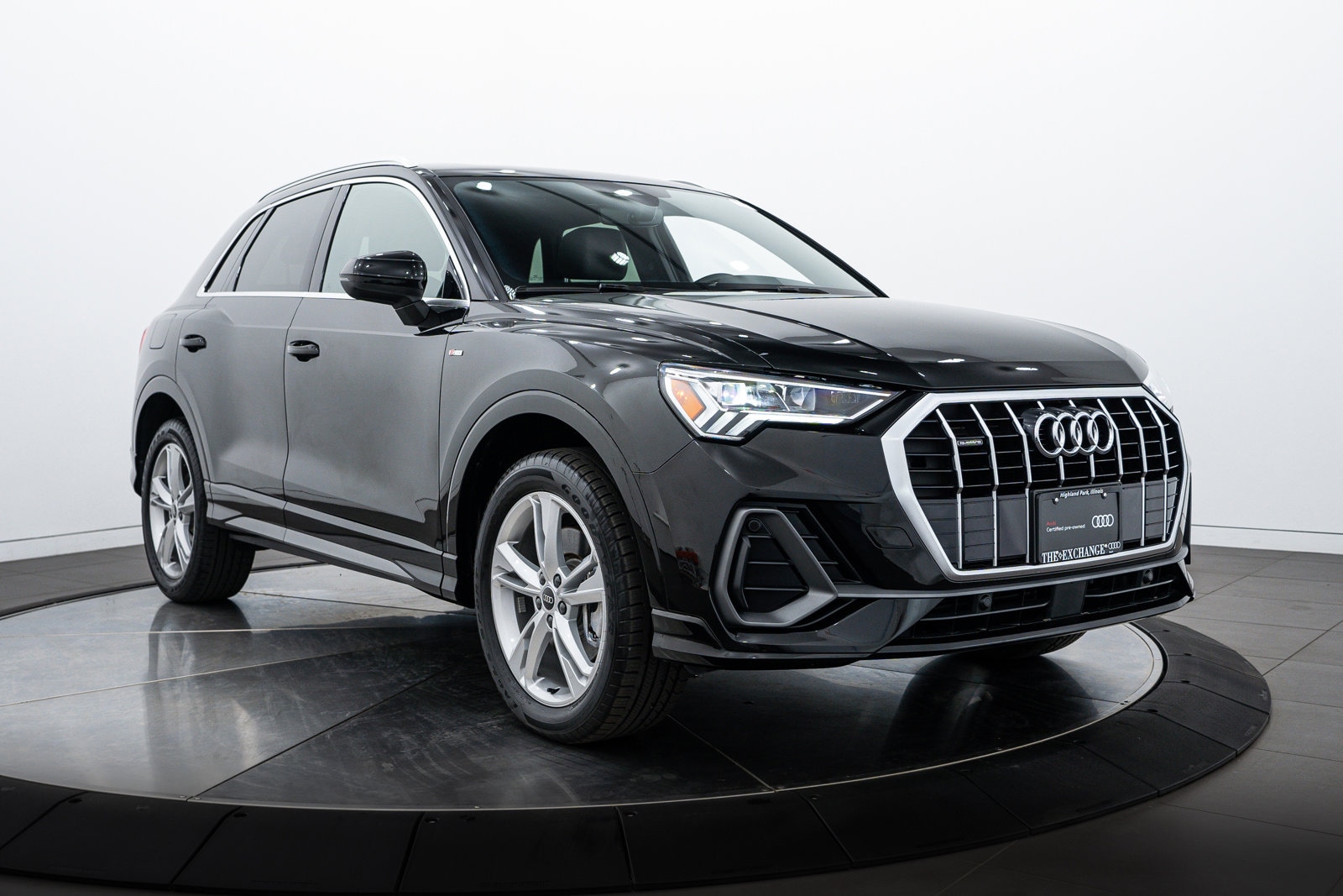 Certified 2021 Audi Q3 S Line Premium Plus with VIN WA1EECF33M1157316 for sale in Highland Park, IL