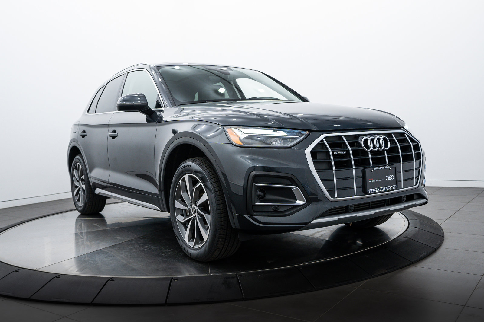 Certified 2021 Audi Q5 Premium with VIN WA1AAAFY5M2044195 for sale in Highland Park, IL