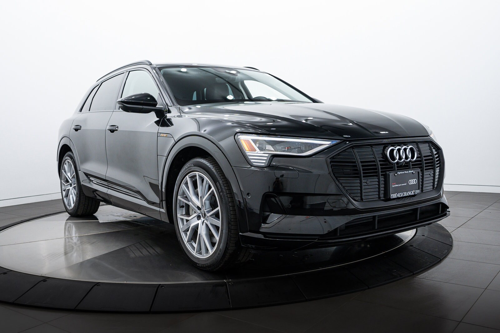 Certified 2021 Audi e-tron Prestige with VIN WA1VAAGE4MB015633 for sale in Highland Park, IL