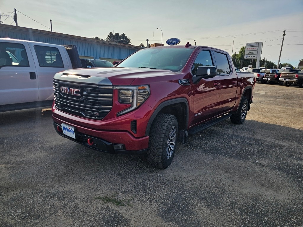 Used 2022 GMC Sierra 1500 AT4 with VIN 3GTUUEET8NG529382 for sale in Minot, ND