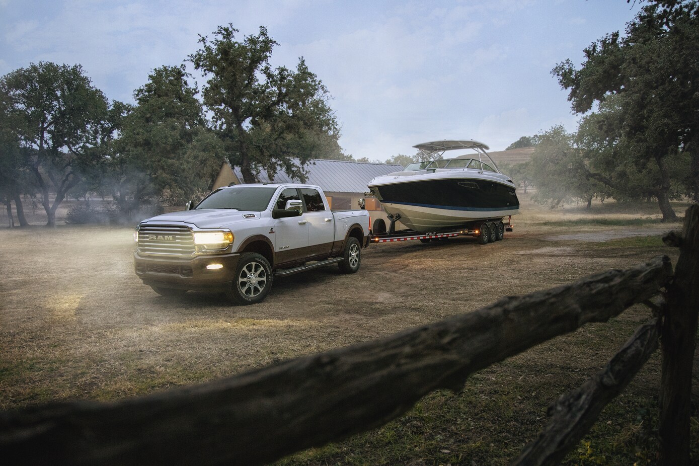 Ram 2500 towing a boat