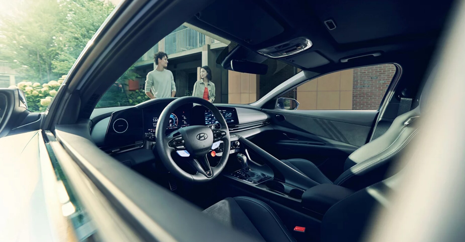 Looking outside from the interior of a 2025 Hyundai Elantra