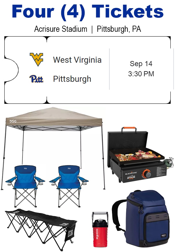Winner #1 - Game Day Tickets & Tailgate Package Winner #1 - Game Day Tickets & Tailgate Package