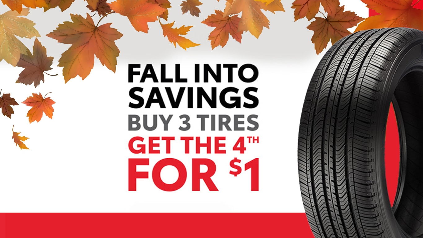 Buy 3 Tires, Get the 4th for 1! Thompson Toyota
