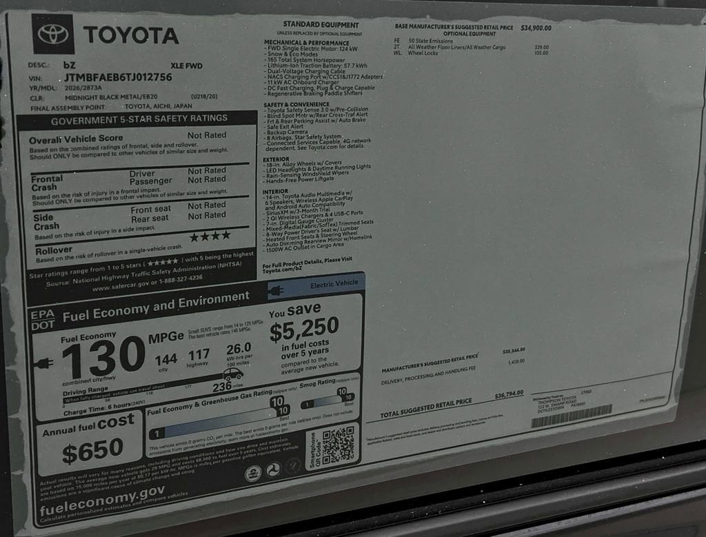 2026 Toyota bZ XLE - Photo 16