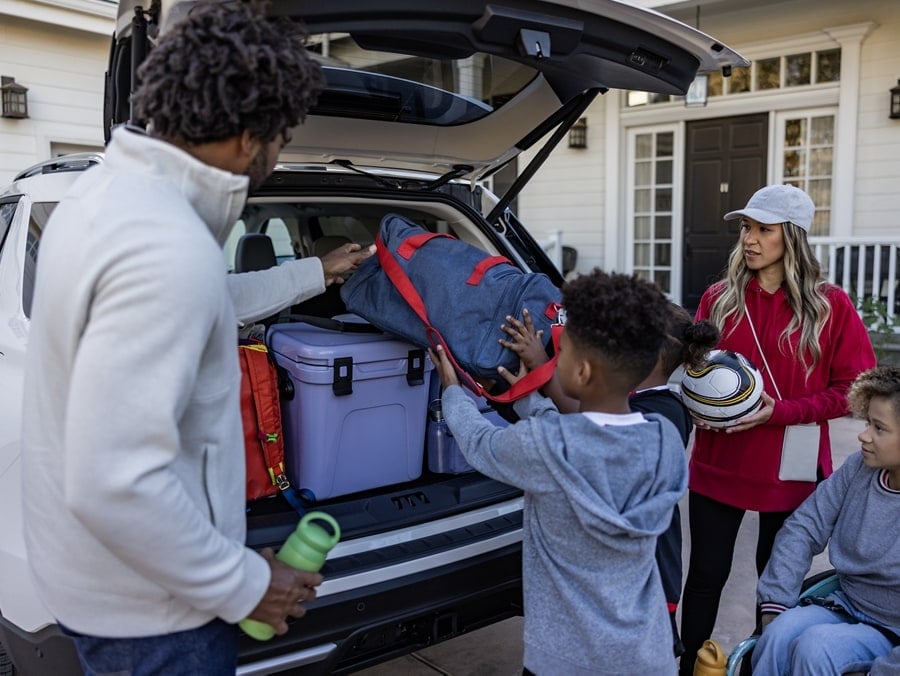 Family With bags