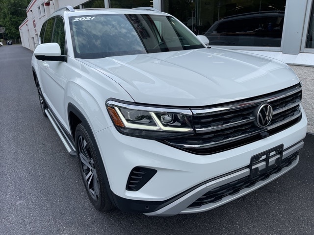 Used 2021 Volkswagen Atlas SEL Premium with VIN 1V2TR2CA6MC510097 for sale in Cumberland, MD