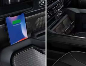 center console and charging station