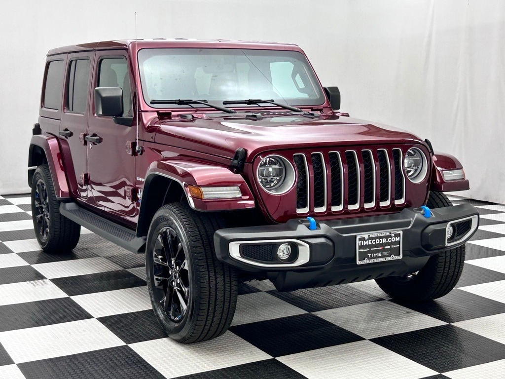 Certified 2022 Jeep Wrangler Unlimited Sahara 4XE with VIN 1C4JJXP64NW170340 for sale in Portland, OR